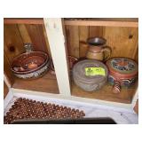 GROUP OF RED CLAY POTTERY