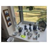 LEFT SIDE ABOVE KITCHEN SINK, ASSORTED BLUE DUTCH