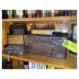 DECORATIVE STORAGE BOXES AND CLOCK