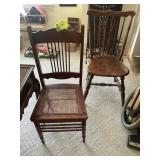 TWO WOODEN CHAIRS