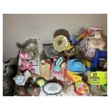 GROUP OF MISC DOLL FURNITURE, NICK KNACKS, ETC