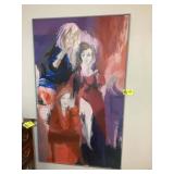 LARGE PAINT ON CANVAS, 36 IN X 60 IN