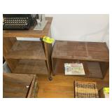 TWO ROLLING COMPUTER TABLES, 24 IN X 16 IN X 30 IN