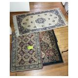 GROUP OF ORIENTAL STYLE THROW RUGS, QTY 3 VARIOUS