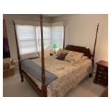 FOUR POSTER WHEAT BED, QUEEN SIZE