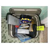 TOTE WITH HAMMERS, SOCKET SETS, TOOLS