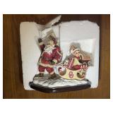 PAIR OF CHRISTMAS THEMED TABLE TOP FIGURINES OKLAH