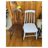 TWO SPINDLE BACK CHAIRS