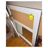 BULLETIN BOARD AND MIRROR, 37 IN X 45 IN
