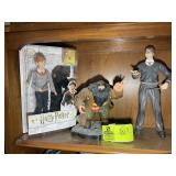 GROUP OF HARRY POTTER ACTION FIGURES, HARRY, RON,