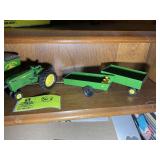 GROUP OF JOHN  DEERE THEMED MINIATURE FARM EQUIPME