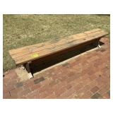 LARGE OUTDOOR BENCH, 96 IN X 15 IN X 17 IN