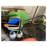 SCOTTS PUSH SPREADER AND TWO PUMP SPRAYERS