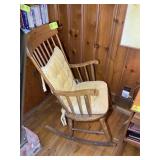WOODEN ROCKING CHAIR, NO CONTENTS