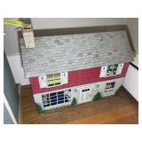 VINTAGE TIN MARX DOLL HOUSE WITH ASSORTED FURNITUR