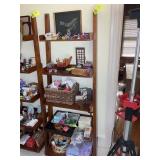 5 TIER LEANING SHELF UNIT, 27 IN X 75 IN, NO CONTE