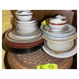 MISC GROUP OF CHINA, SERVING PLATES AND PLATTERS