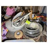 ASSORTED KITCHEN UTENSILS, PRESSURE POT, CANNING P