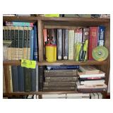 TWO SHELVES OF MISC BOOKS