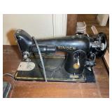 SINGER ELECTRIC SEWING MACHINE WITH CABINET