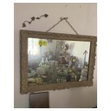 FRAMED WALL MIRROR, 42 IN X 30 IN