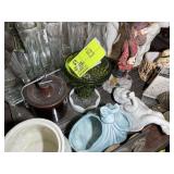 CONTENTS ON TOP RIGHT OF PIANO, VASES, FIGURINES,