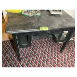 VINTAGE WOODEN DESK, ONE DRAWER, 42 IN X 26 IN X 3