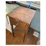 ONE DRAWER SIDE TABLE, 14 IN SQ X 29 IN TALL