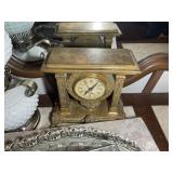 ELECTRIC MILK GLASS LAMP, CLOCK, JEWELRY BOX, ETC