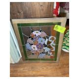 STAINED CLASS WINDOW, 19.5 IN X 23.5 IN