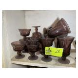 GROUP OF PURPLE COLORED GLASSWARE, APPROX 16 PCS,