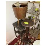 GROUP OF PLANT STANDS, 30 IN, 18 IN AND 36 IN TALL