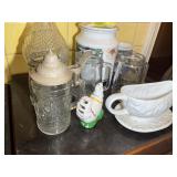CONTENTS ON TOP OF CABINET INCLUDING CANISTERS, MU
