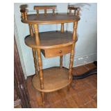 WOODEN TELEPHONE TABLE WITH ONE DRAWER, 16 IN X 12