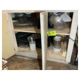 CONTENTS OF LOWER CABINET, PLASTIC TRAYS, BAKING P