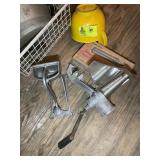 CONTENTS OF METAL RACK, MIXING BOWLS CAKE DECORATO