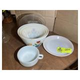 FIRE KING MIKING BOWL SET AND ASSORTED FIRE KING D