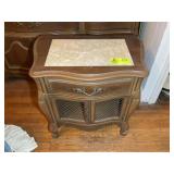 VILLAGE FURNITURE, ONE DRAWER TWO DOOR NIGHT STAND