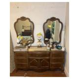 VILLAGE FURNITURE, SEVEN DRAWER TWO DOOR DRESSER W