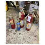 GROUP OF FIRE EXTINGUISHERS