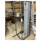 METAL FRAME HEATER TABLE, 76 IN X 24 IN X 36 IN