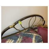KING SIZE HEADBOARD AND METAL FRAME