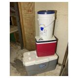 GROUP OF COOLERS, COLEMAN, ETC