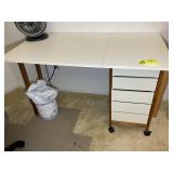 FOLDING, ROLLING DESK, 44 IN X 23.5 IN X 29.5 IN,