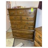 SIX DRAWER CHEST OF DRAWERS, 38 IN X 18 IN X 51.5