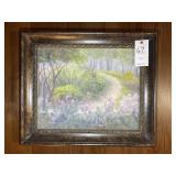 FRAMED OIL ON CANVAS BY LINDA JAMES, TITLED PEONIS