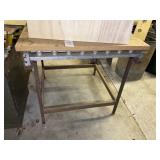 METAL SHOP TABLE, 38 IN X 40 IN X 34 IN, NO CONTEN