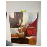 ABSTRACT ACRYLIC ON CANVAS, BY LINDA JAMES, 24 IN