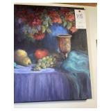 TITLED SHADES OF BLUE, OIL ON CANVAS BY LINDA JAME