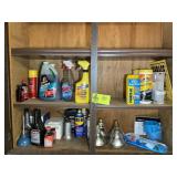 CENTER CABINET, CAR WASH, OILS, LUBRICANTS